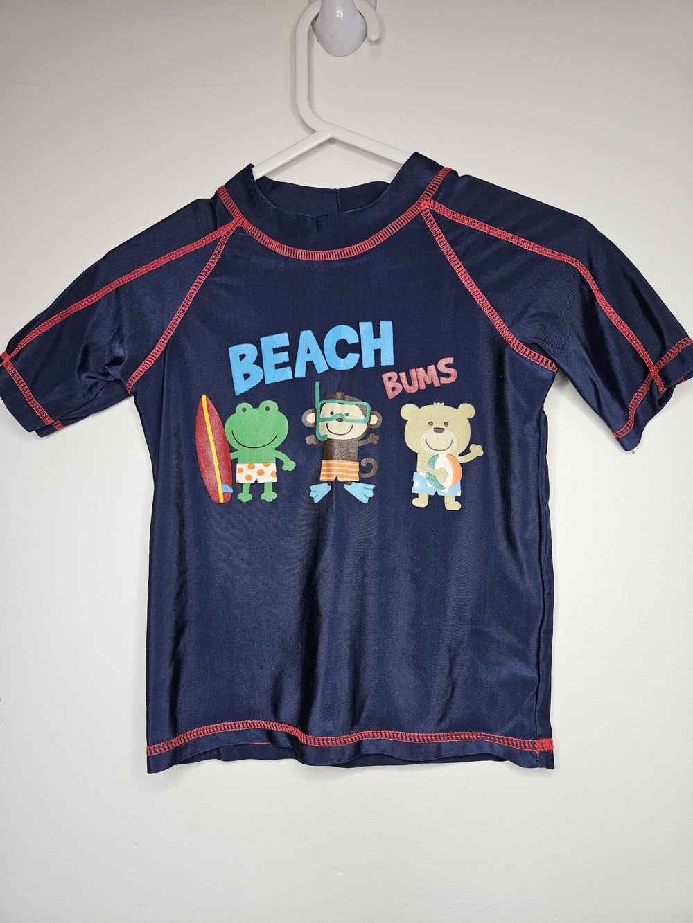 Child of Mine by Carter's Boys Navy Blue Rash Guard Swim Shirt 3T Beach Bums🩷